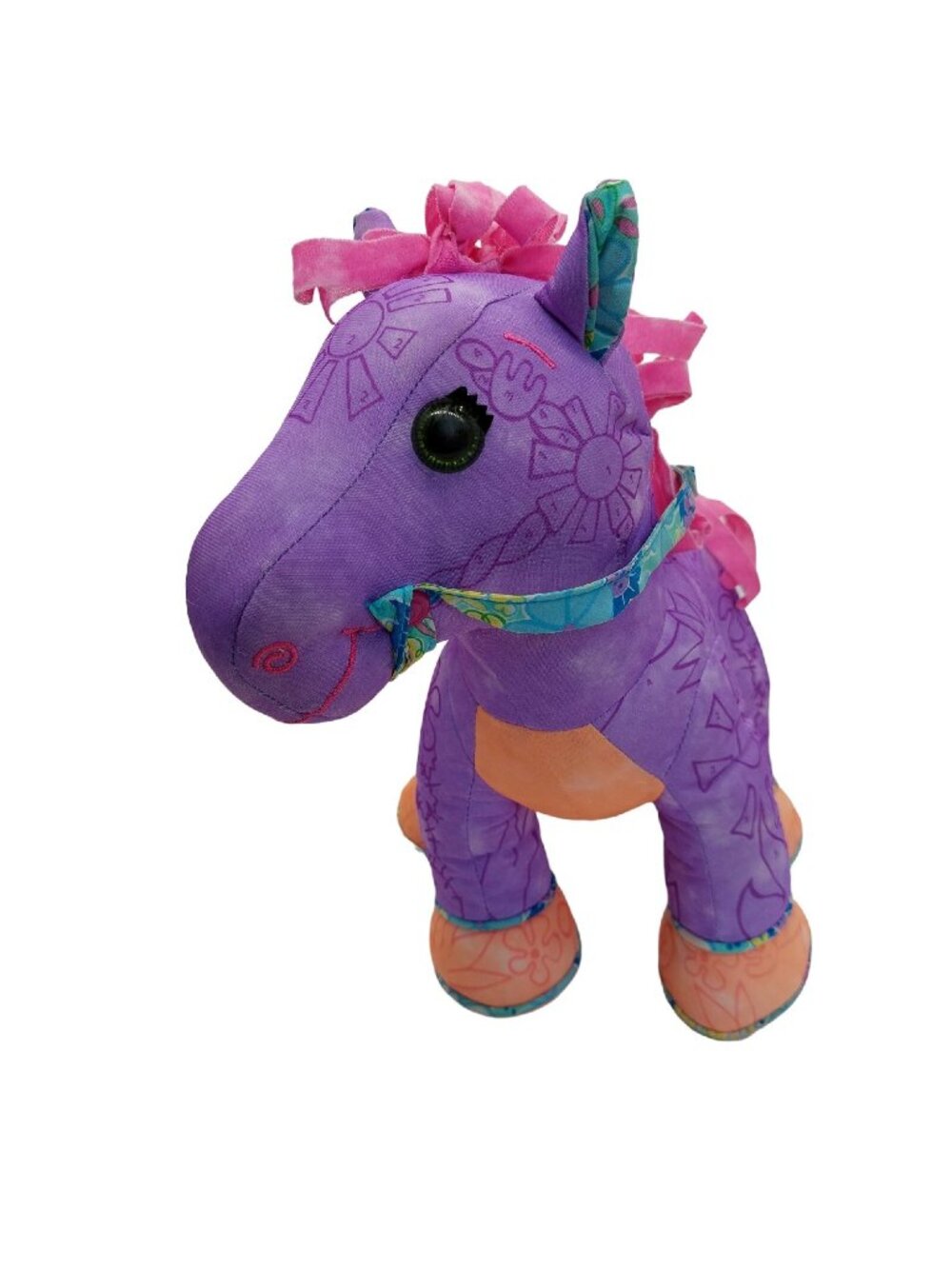 Doodle Pony Plush Stuffed Animal 12" Plush Purple Orange